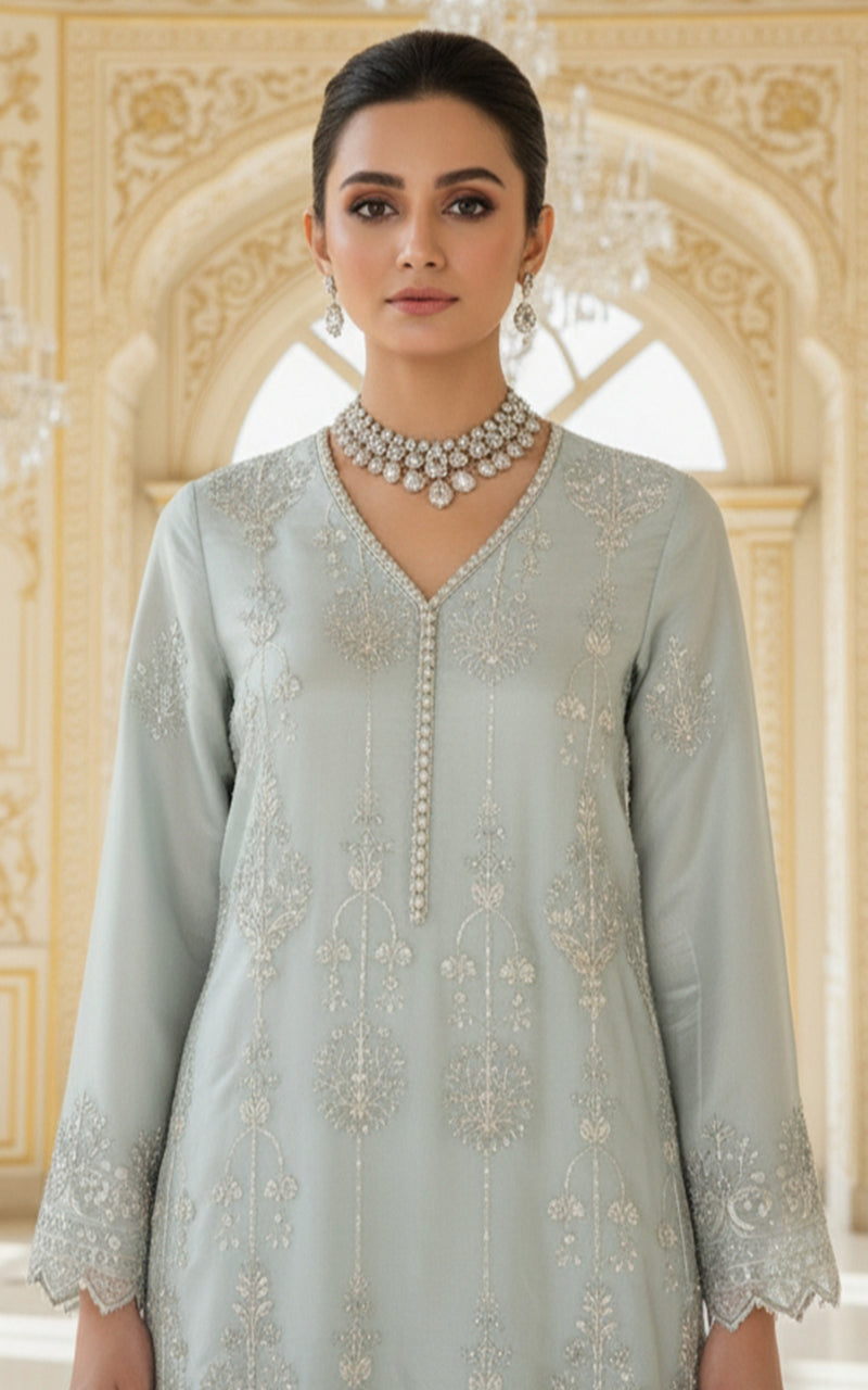 Threads and Motifs | Formal Dresses 25 | Embroidered Shirt With Dupatta And Trouser