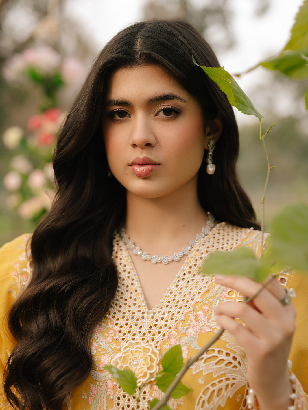 Bin Ilyas | Freesia Embroidered Lawn 25 | 104 - A - Official Bin Ilyas - Agha Fabrics UK