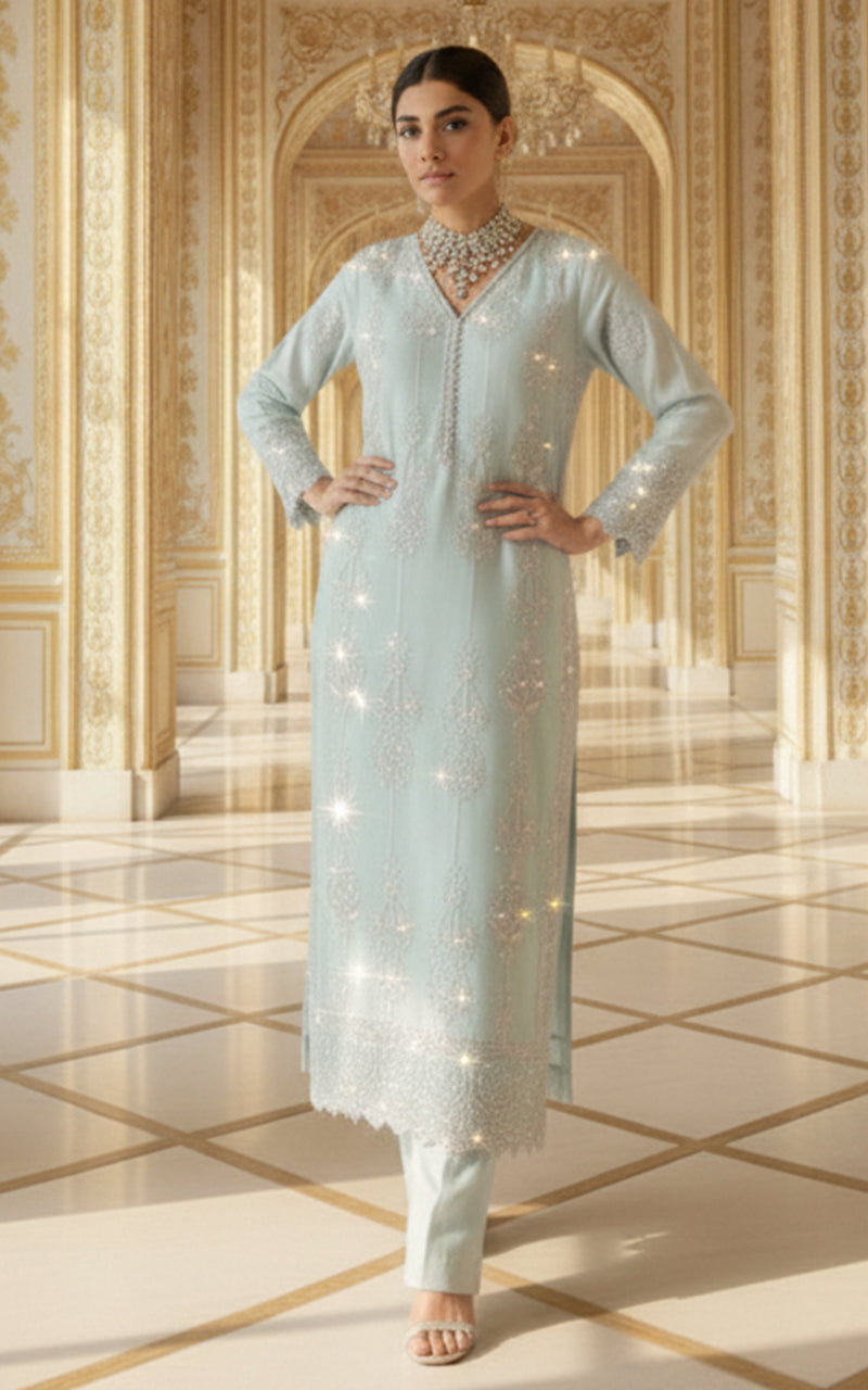Threads and Motifs | Formal Dresses 25 | Embroidered Shirt With Dupatta And Trouser