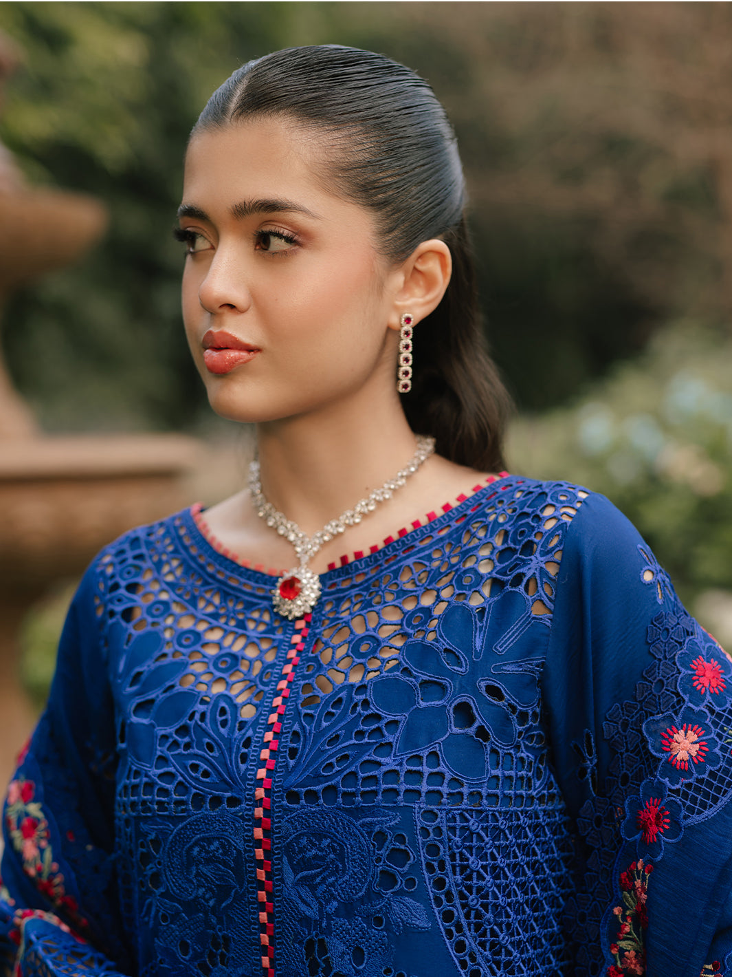 Bin Ilyas | Freesia Embroidered Lawn 25 | 106 - B - Official Bin Ilyas - Agha Fabrics UK