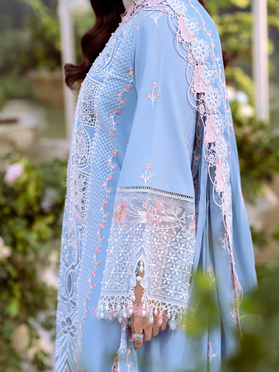 Bin Ilyas | Freesia Embroidered Lawn 25 | 107 - A - Official Bin Ilyas - Agha Fabrics UK