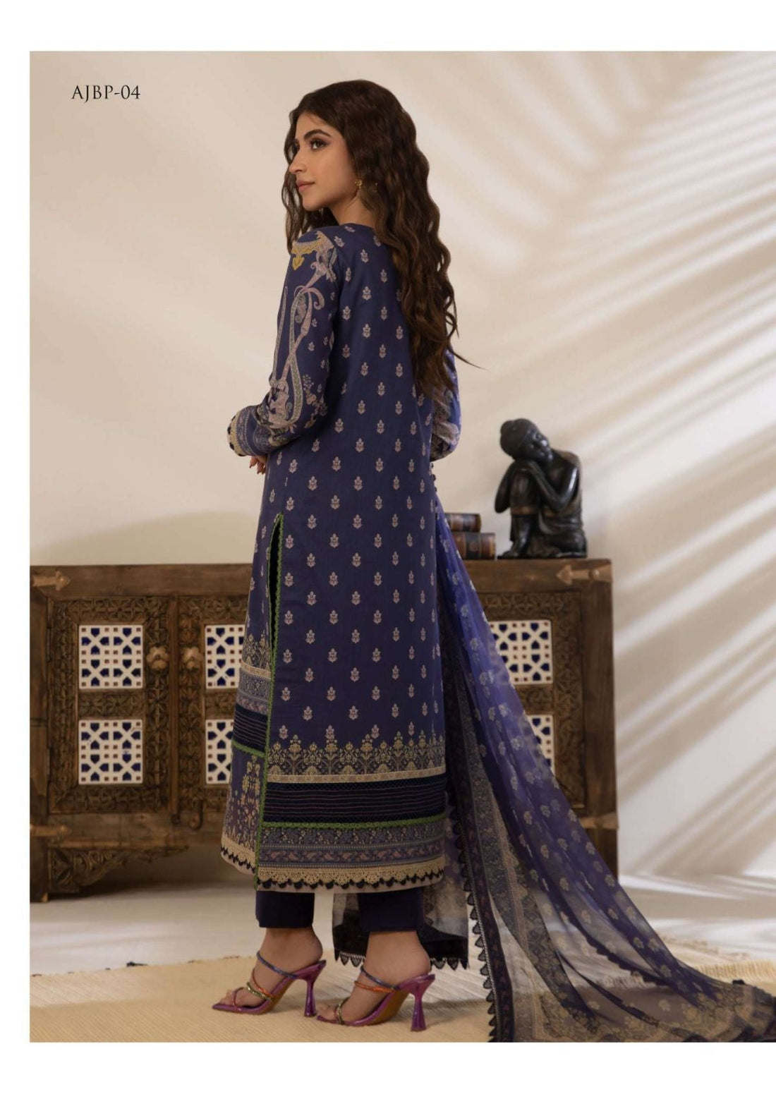 Lawn Collection - Asim Jofa - Prints - AJBP#04 - Official Asim Jofa - Agha Fabrics UK
