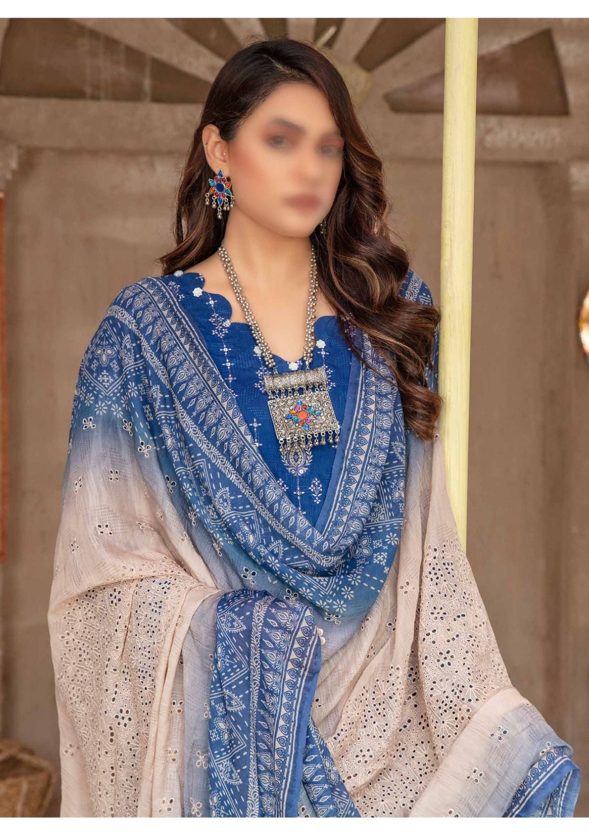 Winter Collection - Laiba - D/P Viscose - V26 - LV#04 - Official Laiba - Agha Fabrics UK