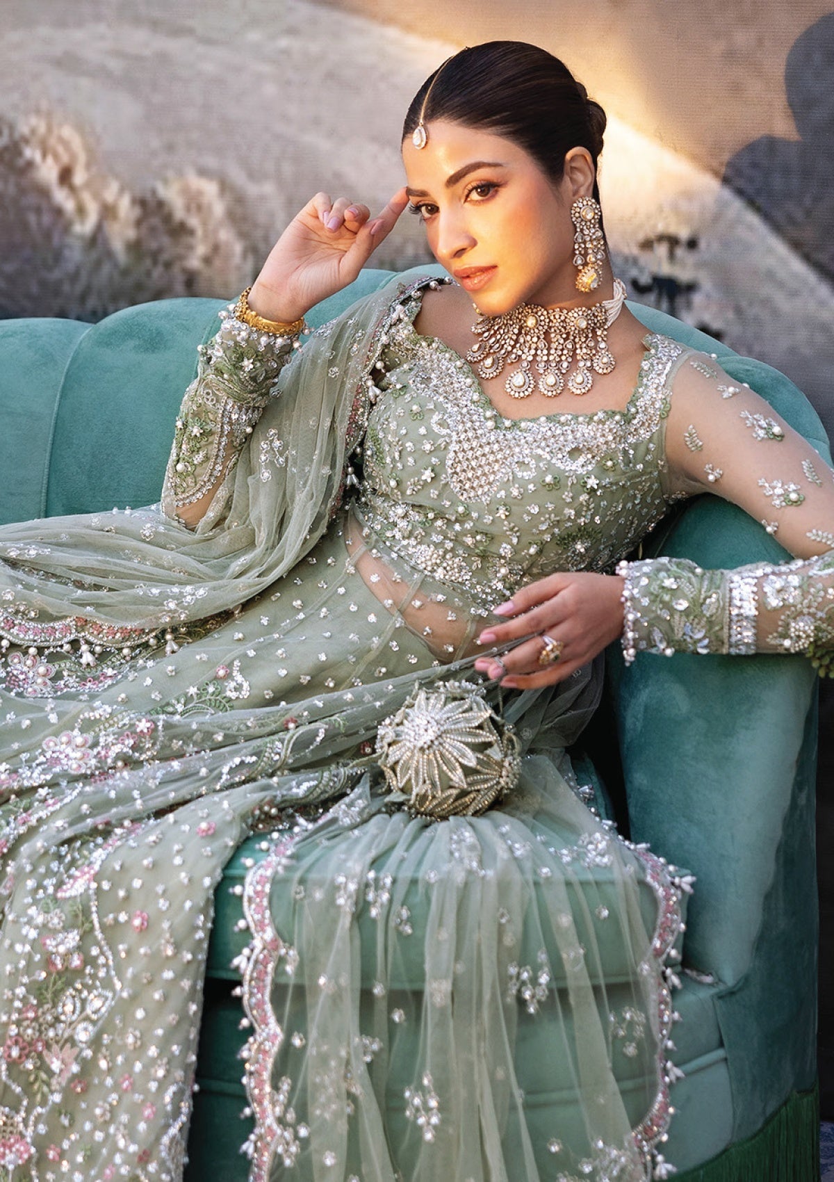 Formals - Sadaf Fawad Khan - Sirra - Festive 25 - SEAFOAM