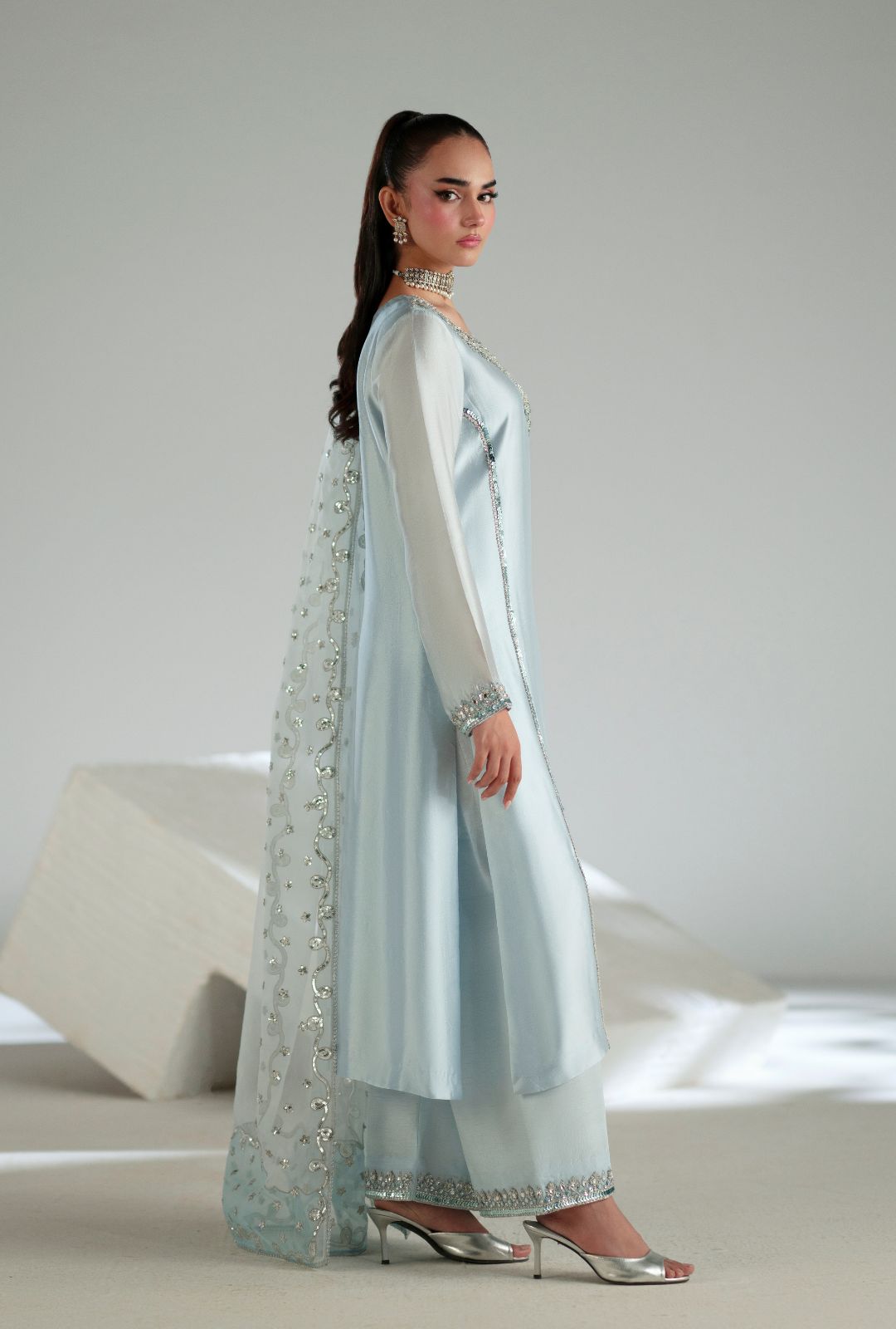 Inayat | Luminae Luxe Pret 25 | Mist - Official Inayat - Agha Fabrics UK