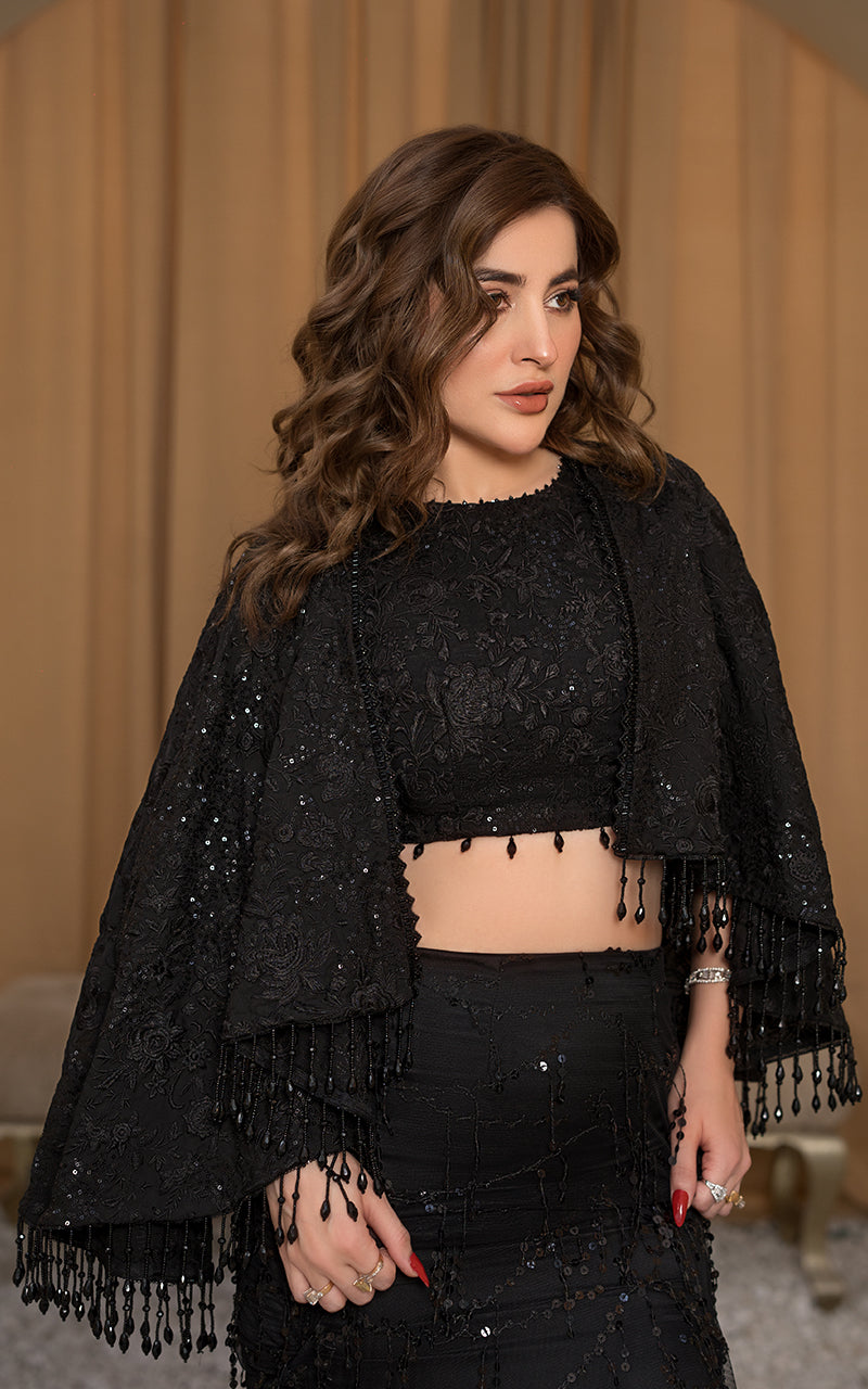 Threads and Motifs | Formal Dresses 25 | Embroidered Blouse With Embroidered Skirt And Embroidered Cape