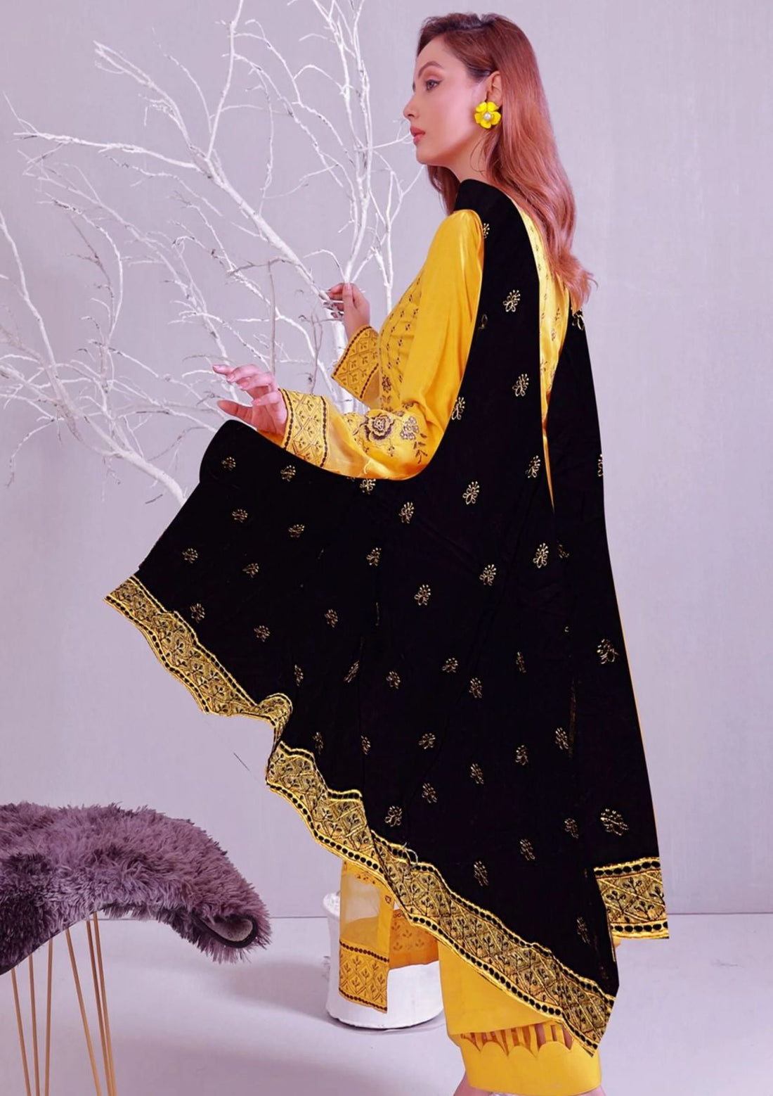 Winter Collection - Almish - Unstitched 24 - D#593 - Esme - Official Almish - Agha Fabrics UK