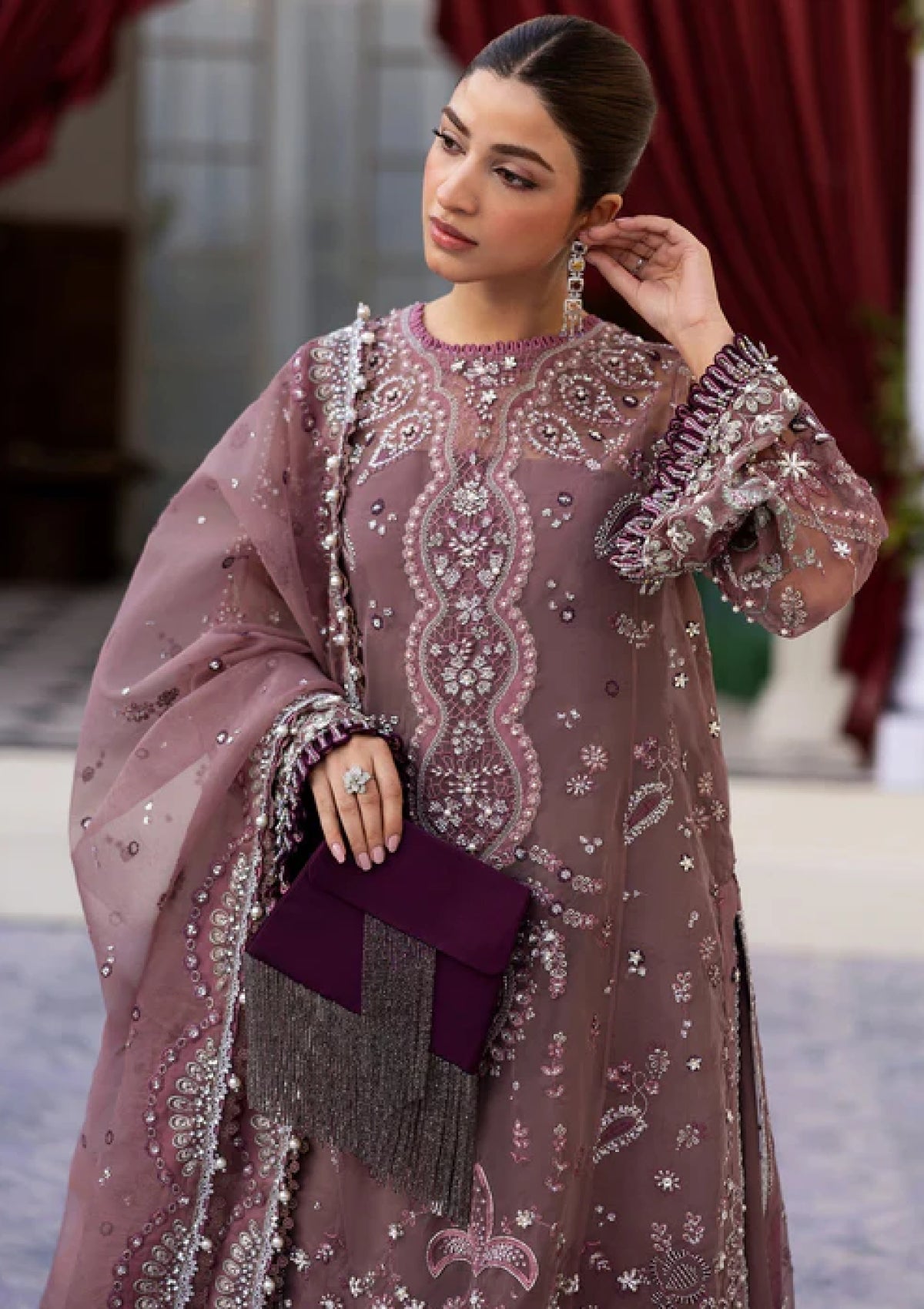 Formals - Sadaf Fawad Khan - Sirra - Festive 25 - WISTFUL MAUVE - Official Sadaf Fawad Khan - Agha Fabrics UK