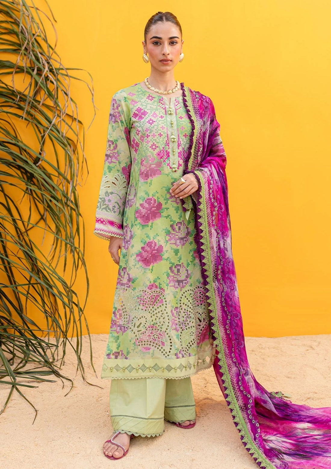Lawn Collection - Nureh - Gardenia - Embroidered 24 - NS#139 - Official Nureh - Agha Fabrics UK