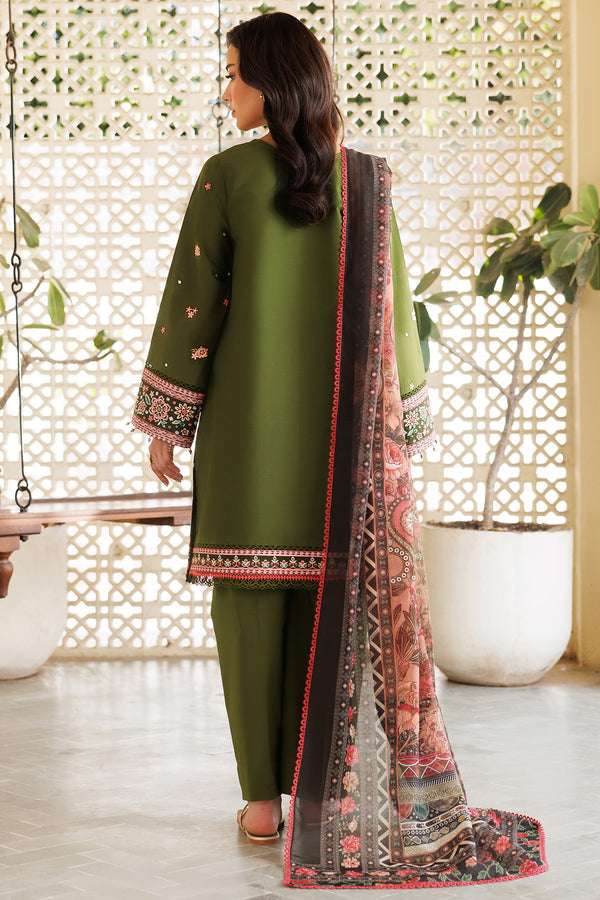 Farasha | Summer Weaves Embroidered Lawn | Olivine Dreams