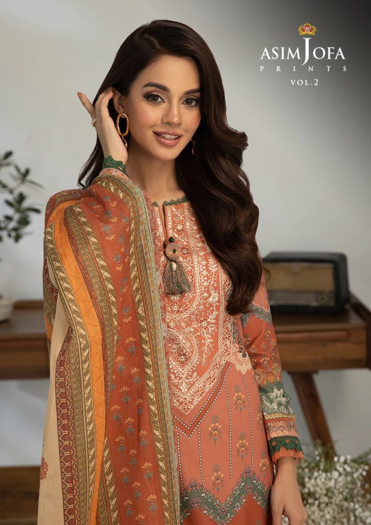 Lawn Collection - Asim Jofa - Basic - Print - 3 Pcs - AJBP#39 - Official Asim Jofa - Agha Fabrics UK