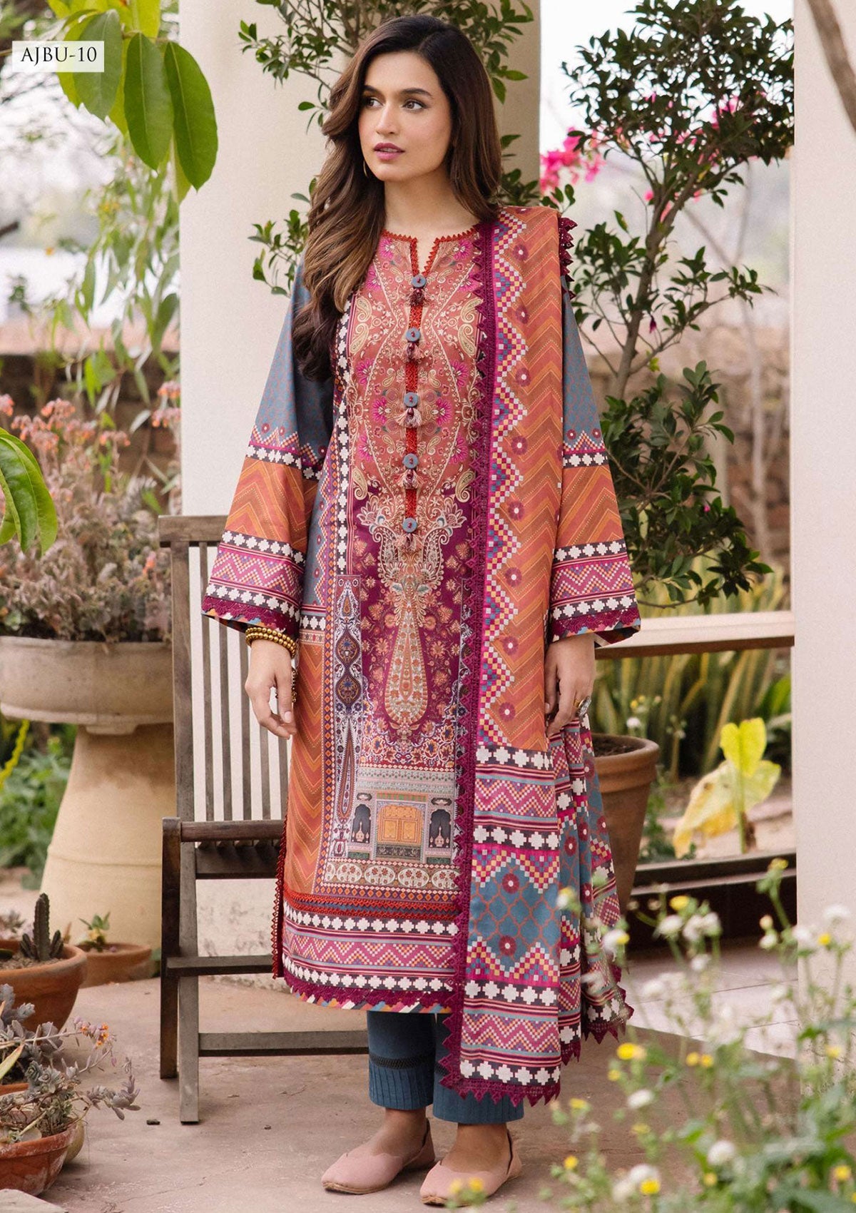 Lawn Collection - Asim Jofa - Prints Vol 2 - JP24#10 - Official Asim Jofa - Agha Fabrics UK