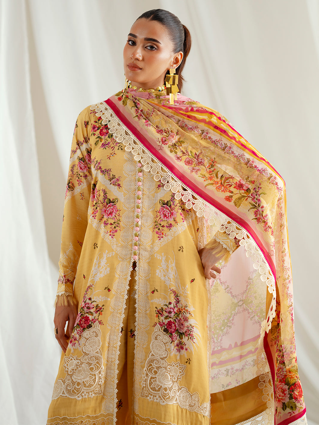 Bin Ilyas | Eres Bonita Viscose 25 | 1101-B - Official Bin Ilyas - Agha Fabrics UK