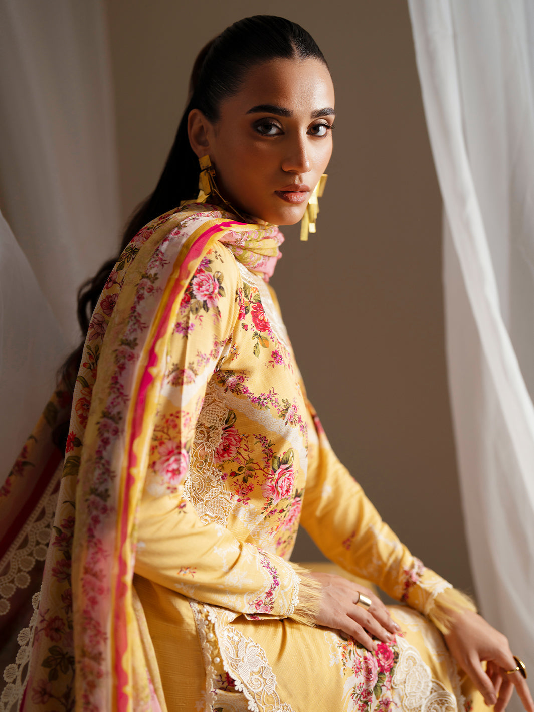 Bin Ilyas | Eres Bonita Viscose 25 | 1101-B - Official Bin Ilyas - Agha Fabrics UK