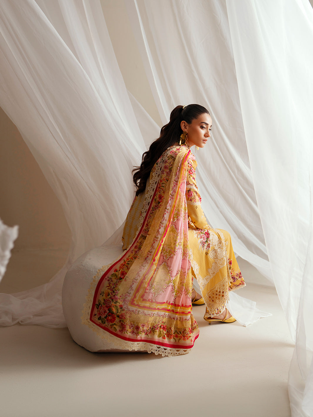 Bin Ilyas | Eres Bonita Viscose 25 | 1101-B - Official Bin Ilyas - Agha Fabrics UK