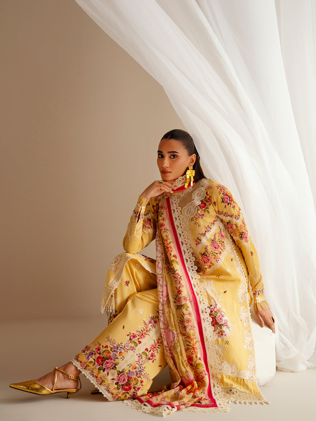 Bin Ilyas | Eres Bonita Viscose 25 | 1101-B - Official Bin Ilyas - Agha Fabrics UK