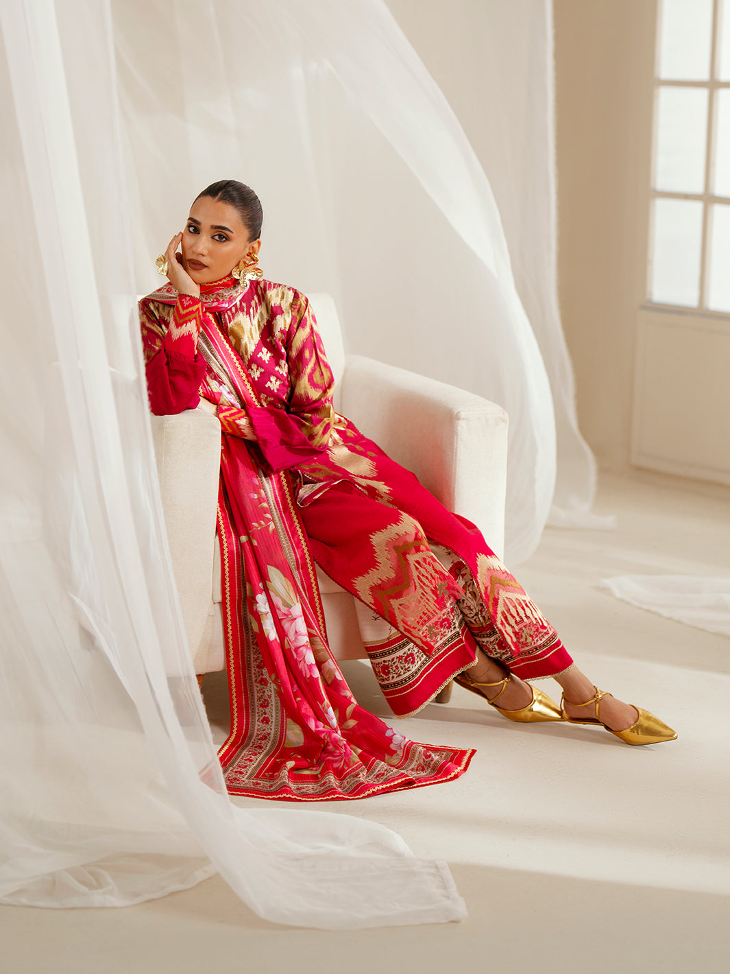 Bin Ilyas | Eres Bonita Viscose 25 | 1102-A - Official Bin Ilyas - Agha Fabrics UK