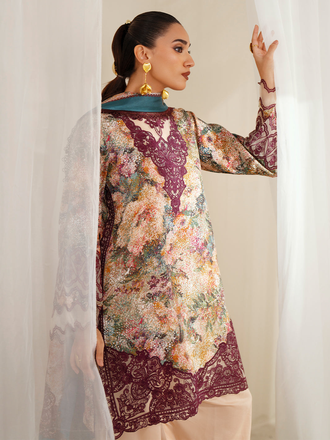 Bin Ilyas | Eres Bonita Viscose 25 | 1104-B - Official Bin Ilyas - Agha Fabrics UK