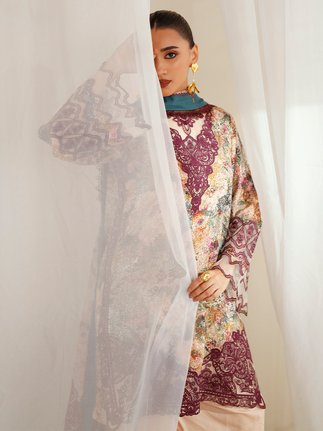 Bin Ilyas | Eres Bonita Viscose 25 | 1104-B - Official Bin Ilyas - Agha Fabrics UK