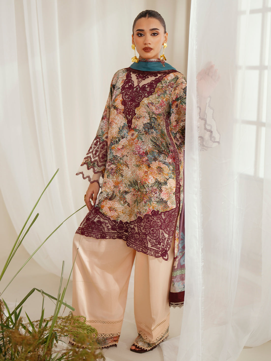 Bin Ilyas | Eres Bonita Viscose 25 | 1104-B - Official Bin Ilyas - Agha Fabrics UK