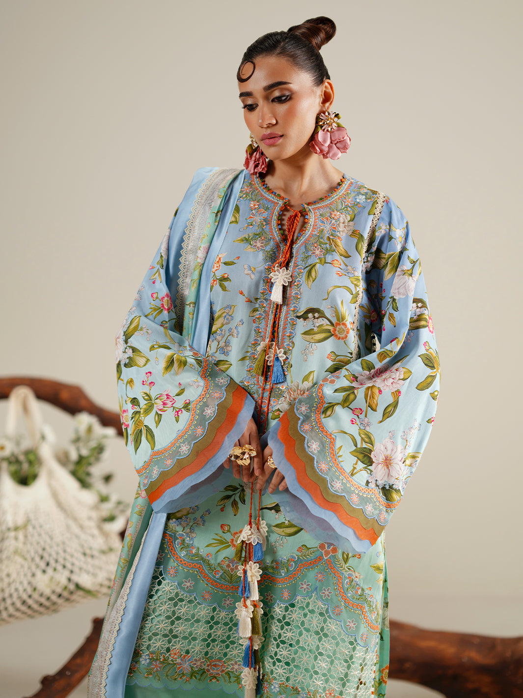 Bin Ilyas | Eres Bonita Viscose 25 | 1105-B - Official Bin Ilyas - Agha Fabrics UK