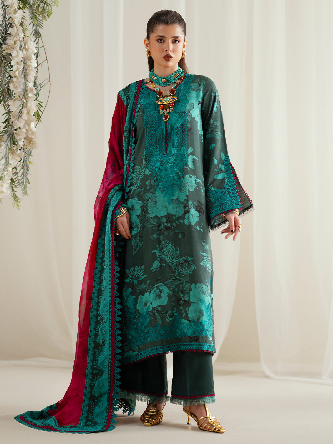 Bin Ilyas | Eres Bonita Viscose 25 | 1106-B - Official Bin Ilyas - Agha Fabrics UK