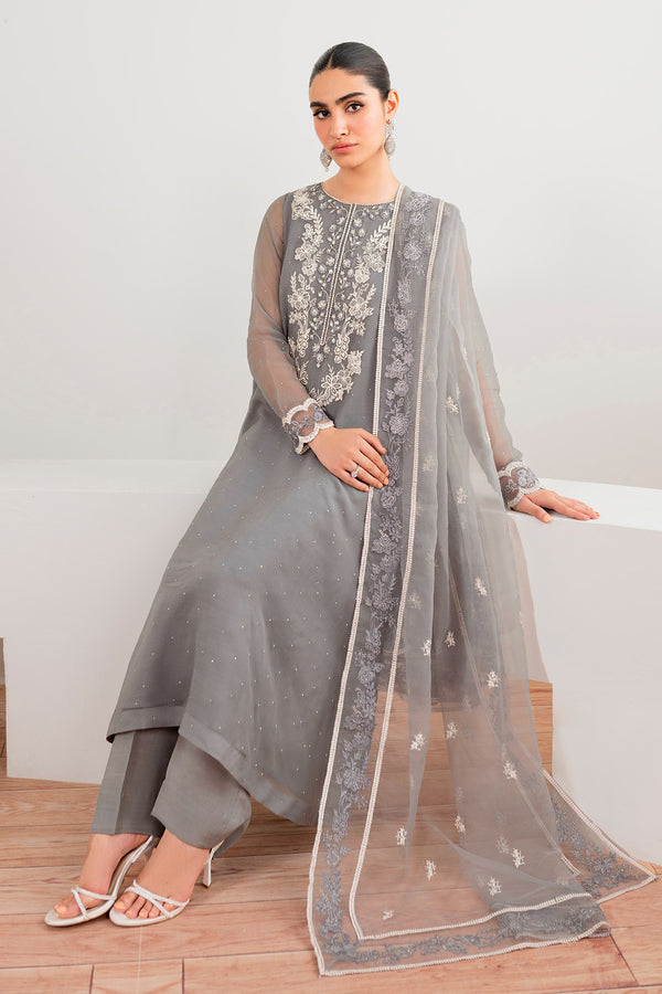 Baroque | Luxury Pret 25 | EMBROIDERED CHIFFON PR-991 - Official Baroque - Agha Fabrics UK