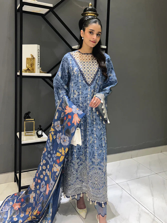 Faiza Faisal | Maya Luxury Lawn | Gamze - Official Faiza Faisal - Agha Fabrics UK