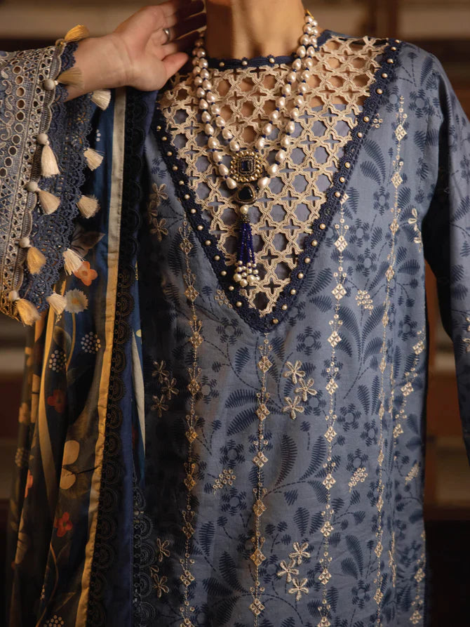Faiza Faisal | Maya Luxury Lawn | Gamze - Official Faiza Faisal - Agha Fabrics UK