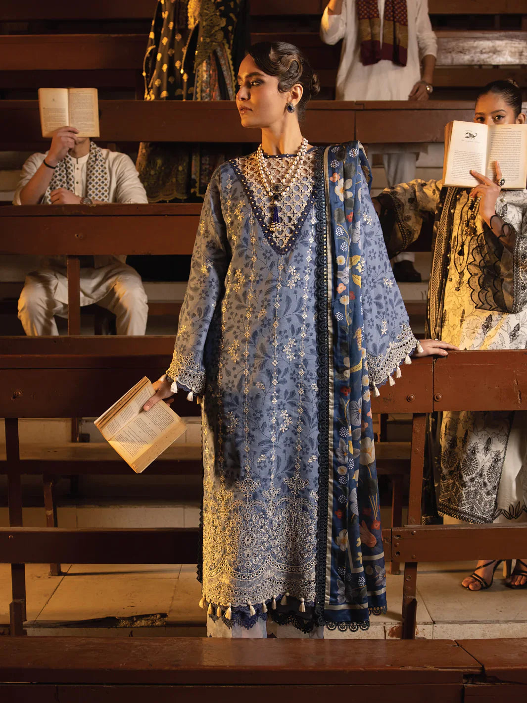 Faiza Faisal | Maya Luxury Lawn | Gamze - Official Faiza Faisal - Agha Fabrics UK