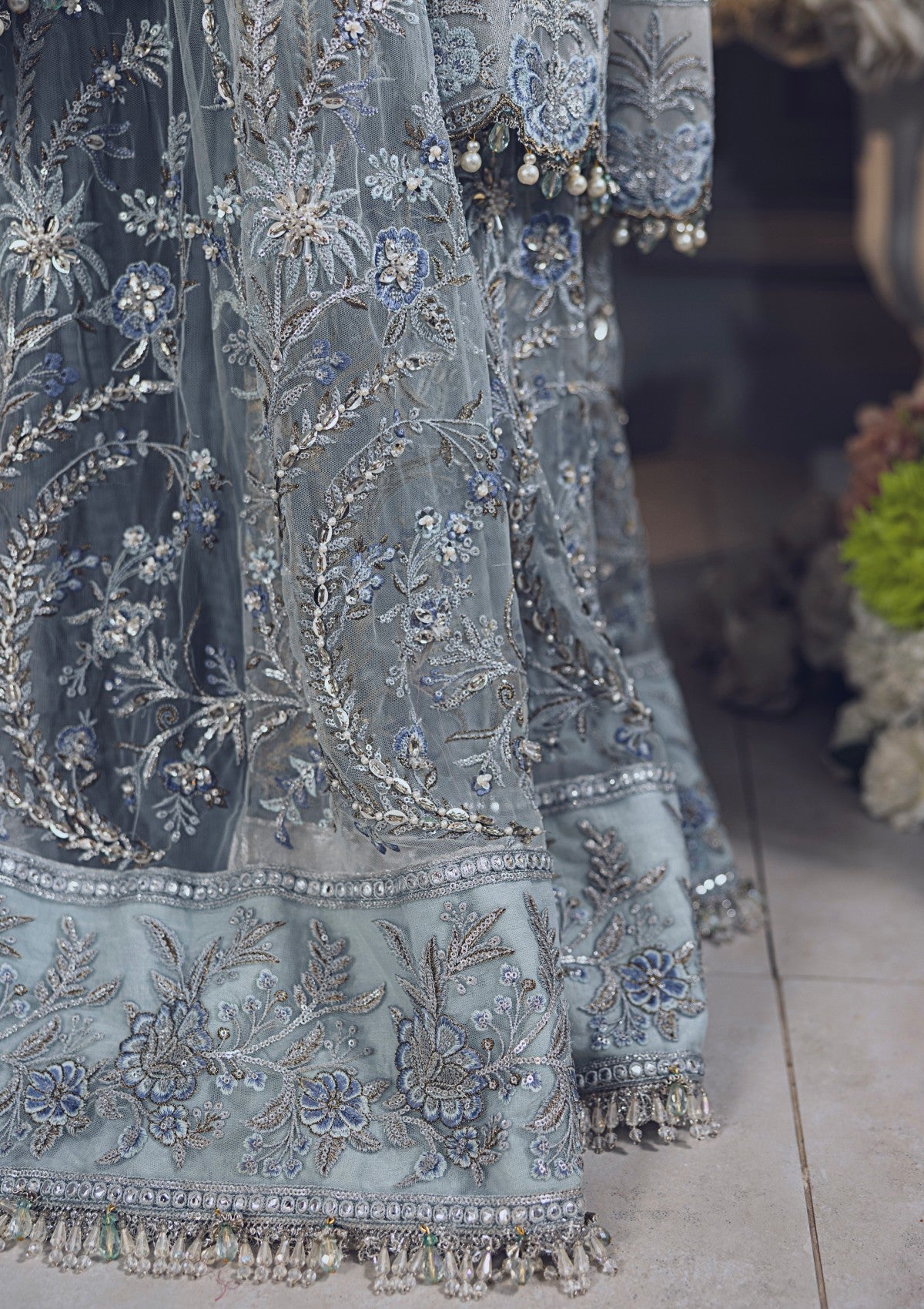 Formal Collection - Rubaaiyat - Wedding Edit 24 - Sky Blue - Official Rubaaiyat - Agha Fabrics UK