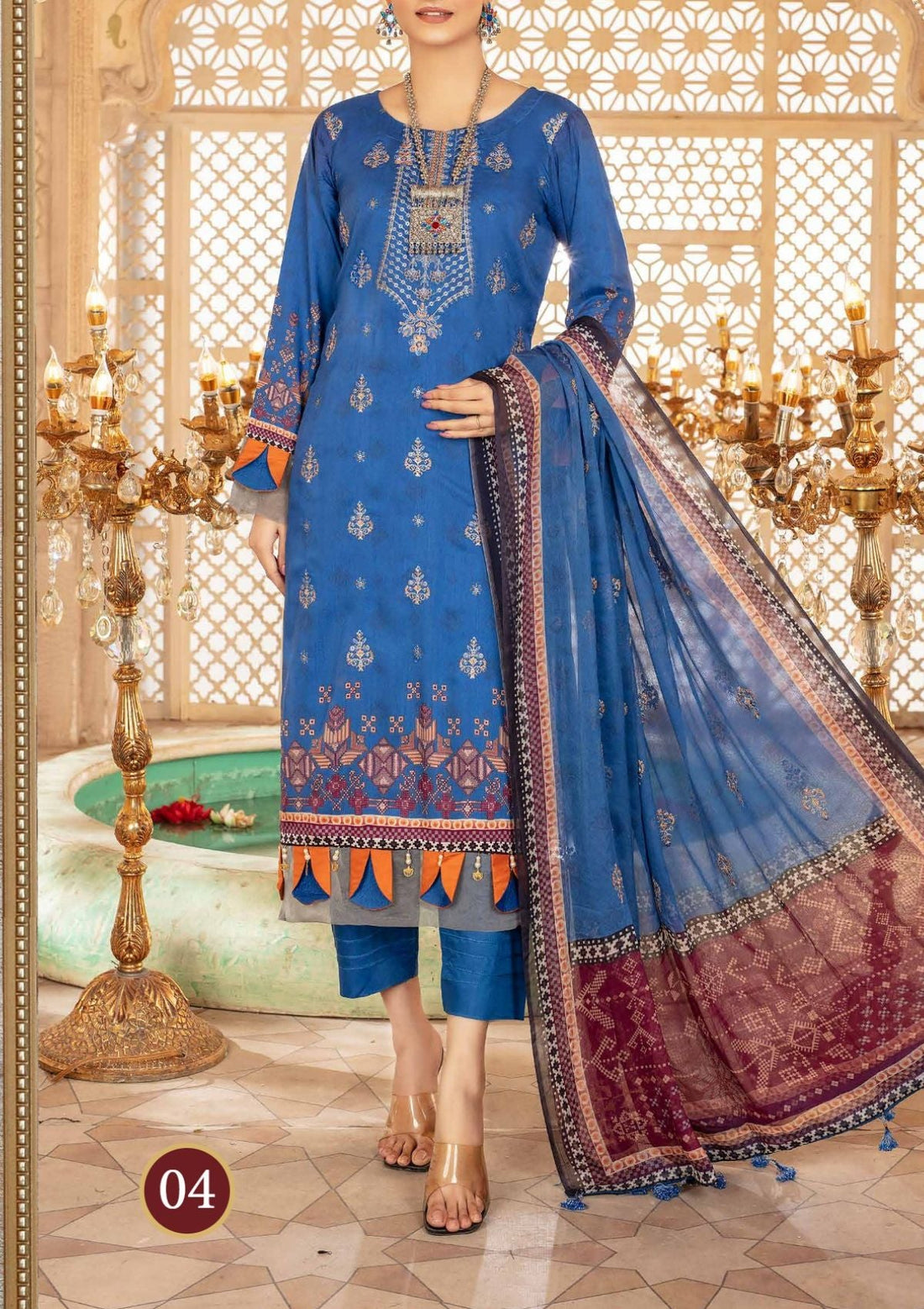 Winter Collection - Laiba - D/P Viscose - V23 - LV#04 - Official Laiba - Agha Fabrics UK