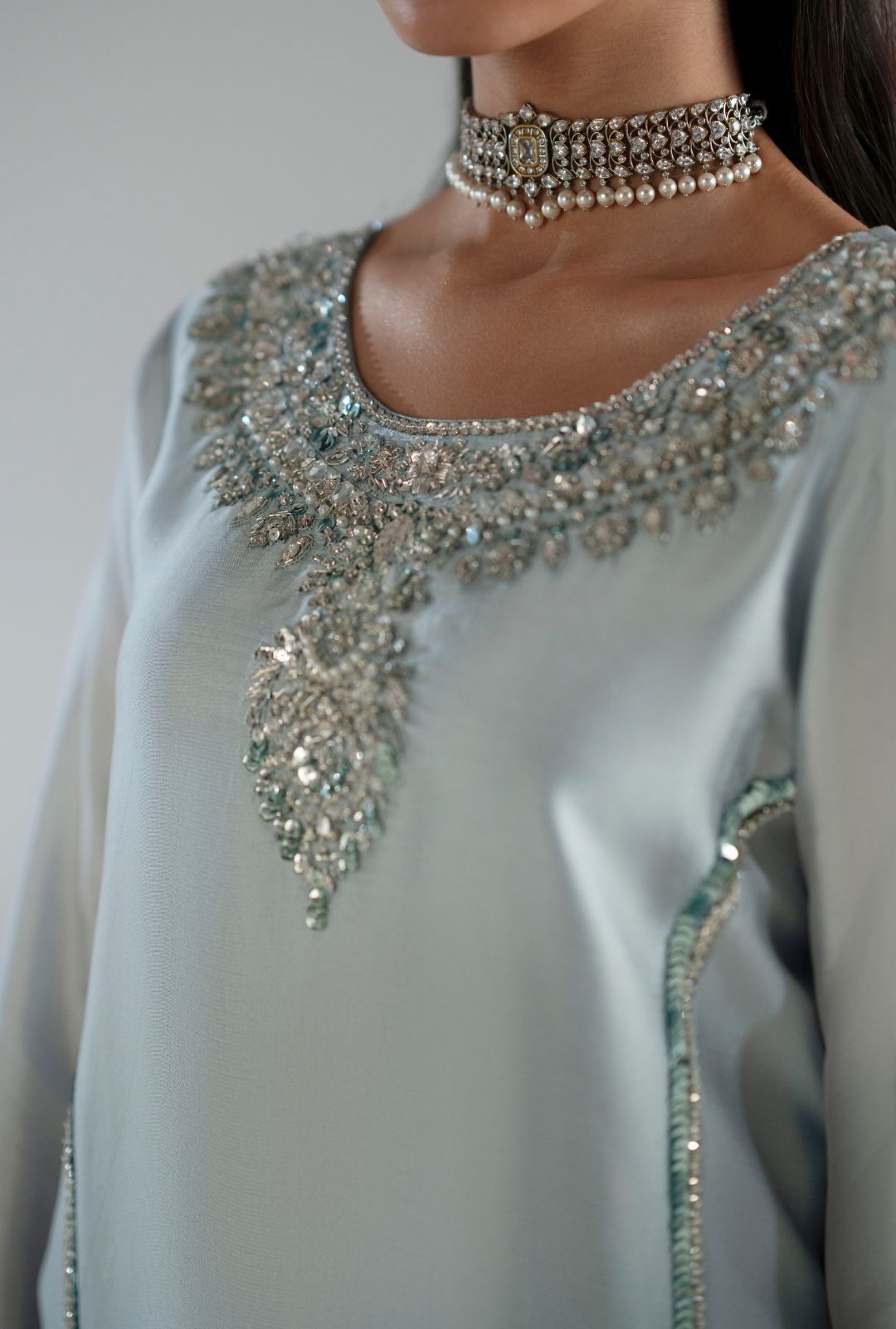 Inayat | Luminae Luxe Pret 25 | Mist - Official Inayat - Agha Fabrics UK