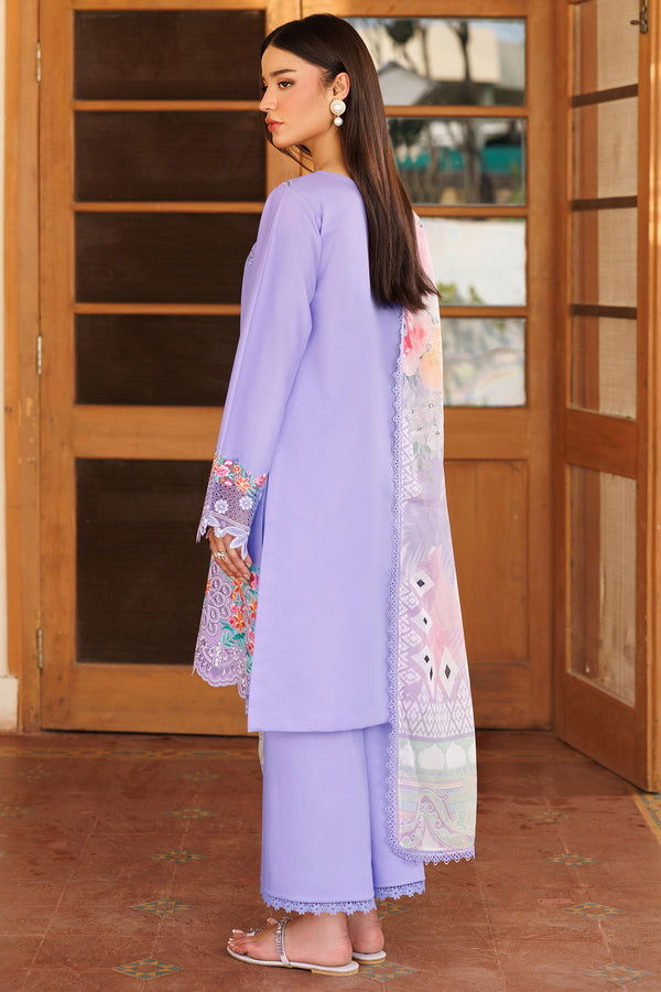 Farasha | Summer Weaves Embroidered Lawn | Lavender Dew