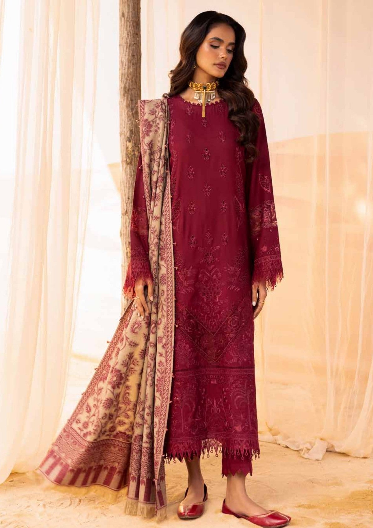 Winter Collection - Nureh - Exclusive - Luxury Shawl - NEL24#64 - Official Nureh - Agha Fabrics UK