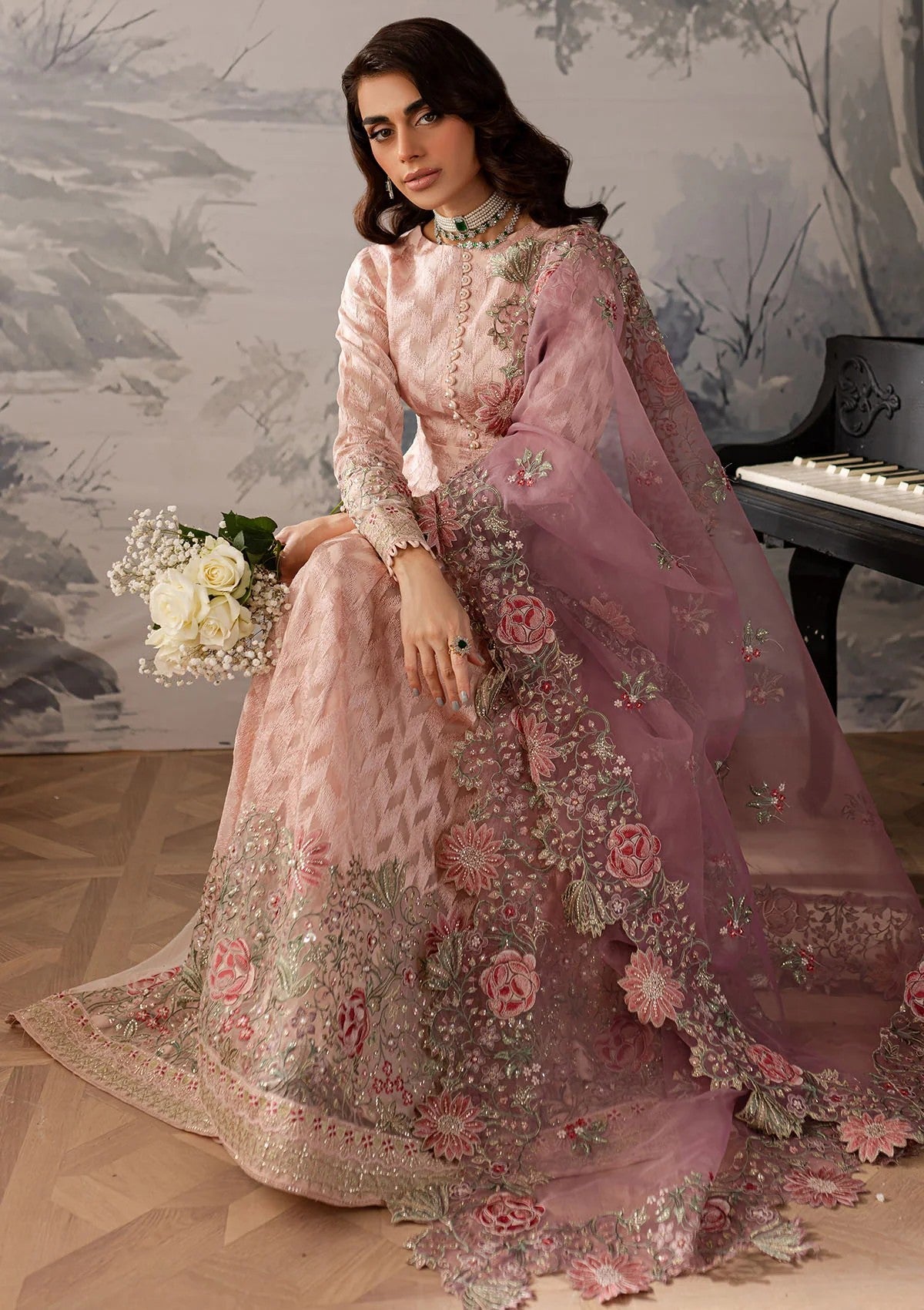 Formal Collection - Nureh - Elanora - Unstitched 24 - NE#55 - Official Nureh - Agha Fabrics UK