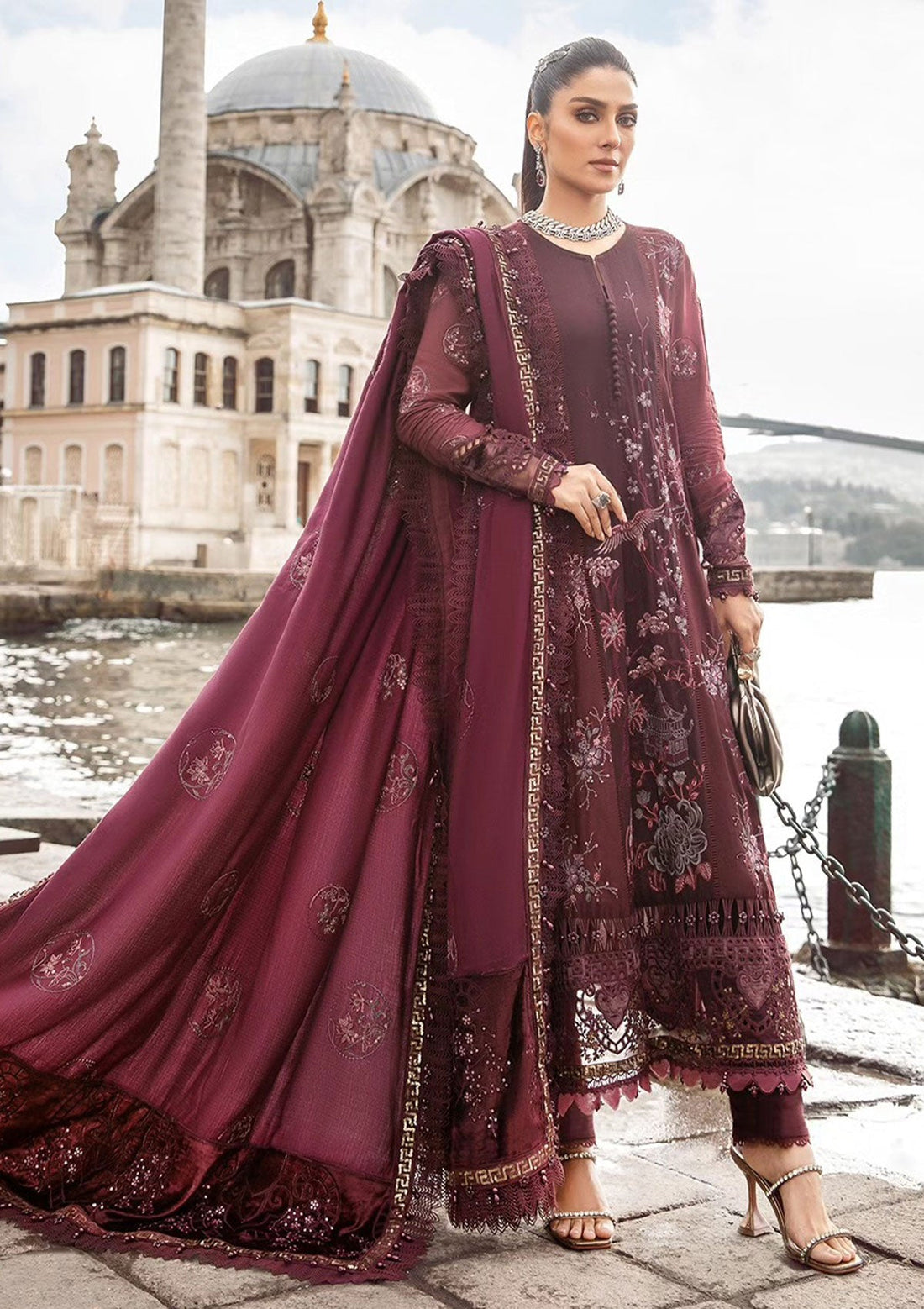 Winter Collection - Maria B - Unstitched - Linen - MBL23#03 - Official Maria B - Agha Fabrics UK