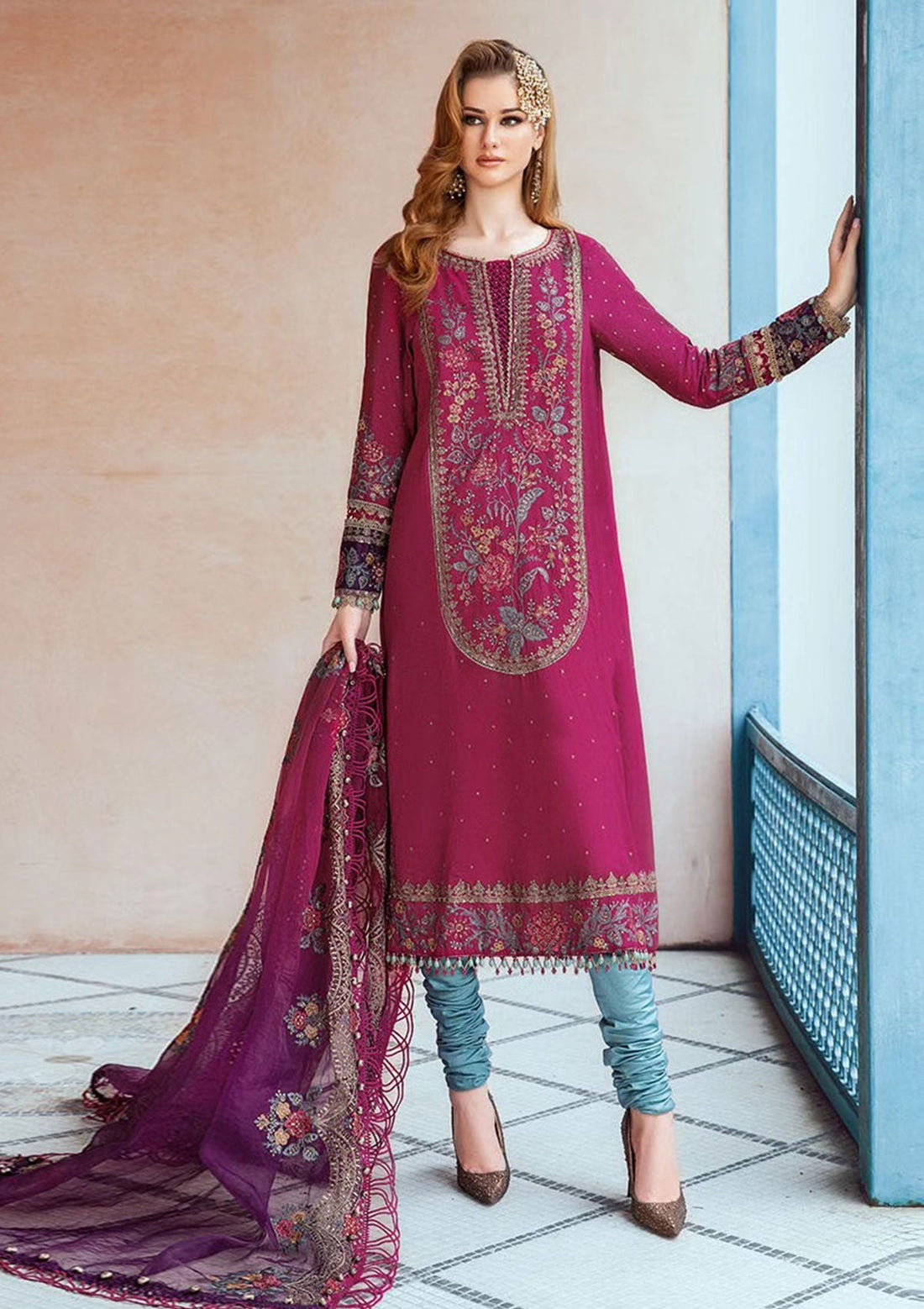 Formal Collection - Maria B - Sateen - Fall - MSF#04 - Official Maria B - Agha Fabrics UK