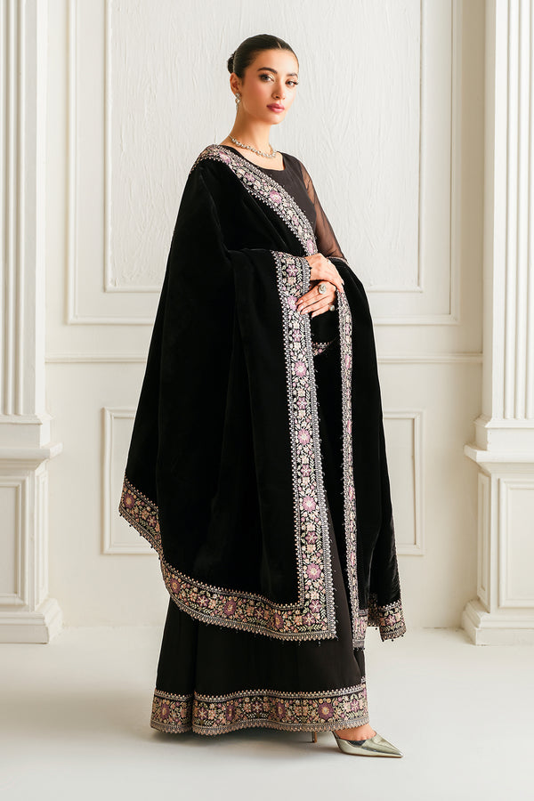 Baroque | Luxury Pret 25 | EMBROIDERED CHIFFON PR-1019 - Official Baroque - Agha Fabrics UK