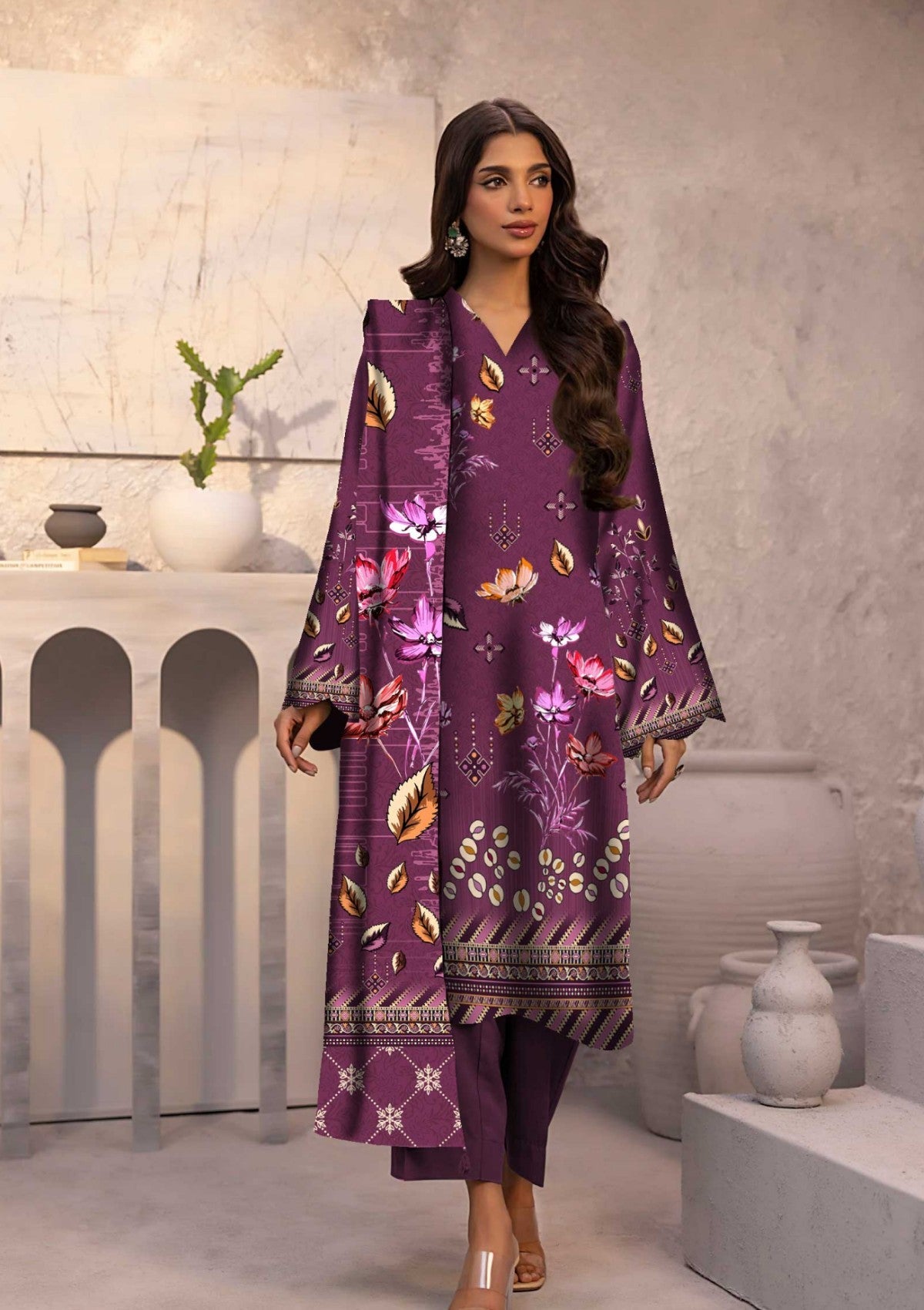 Winter Collection - Art n Style - Monsoon Linen - Volume 2 - A24#18 - Official Art n Style - Agha Fabrics UK