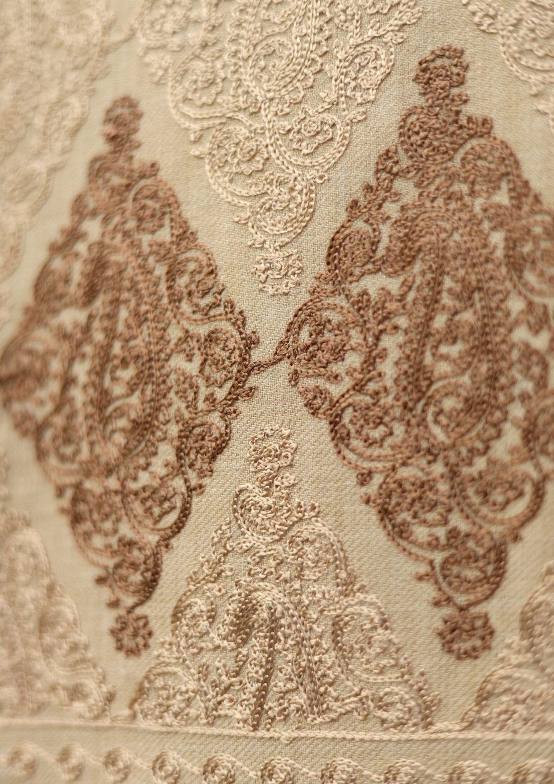 Ari Work Wool Shawl D - 59 - Skin - Official Shawls Niche - Agha Fabrics UK