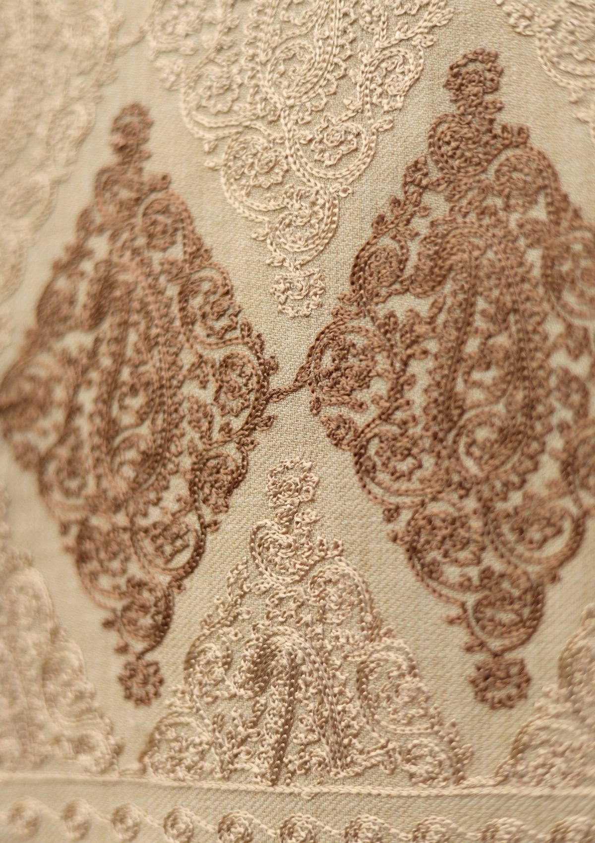 Ari Work Wool Shawl D - 59 - Skin - Official Shawls Niche - Agha Fabrics UK