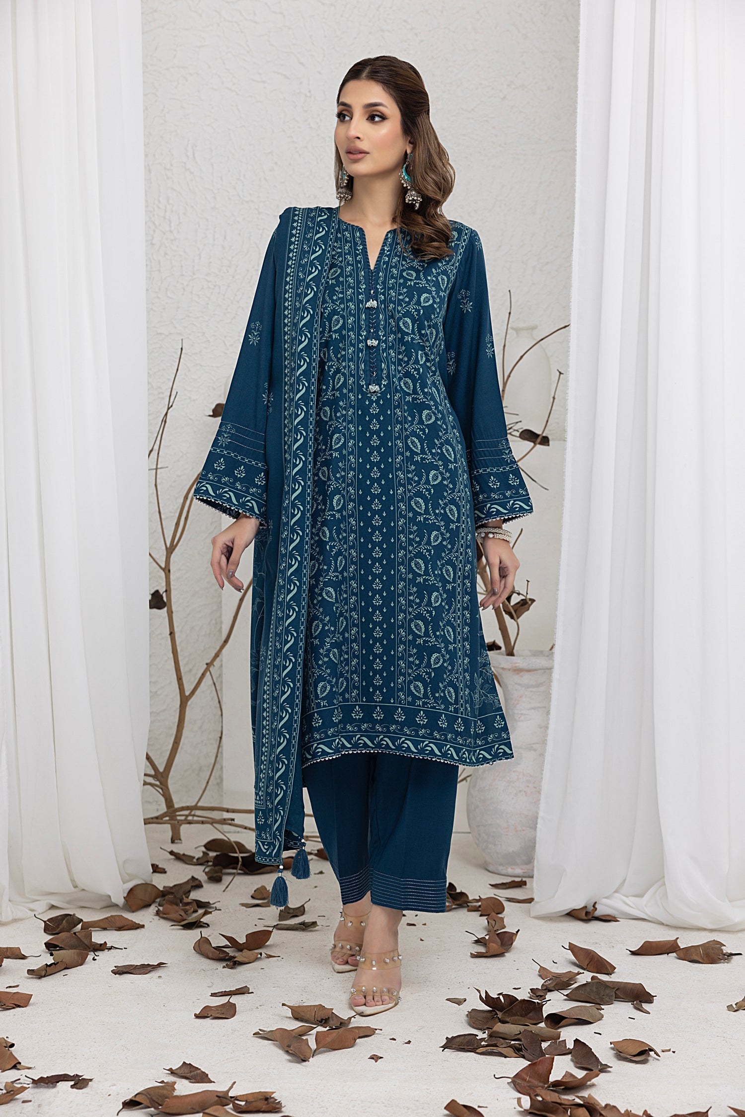 LSM | Embroidered and Printed Lawn | LG-IZ-0257-A