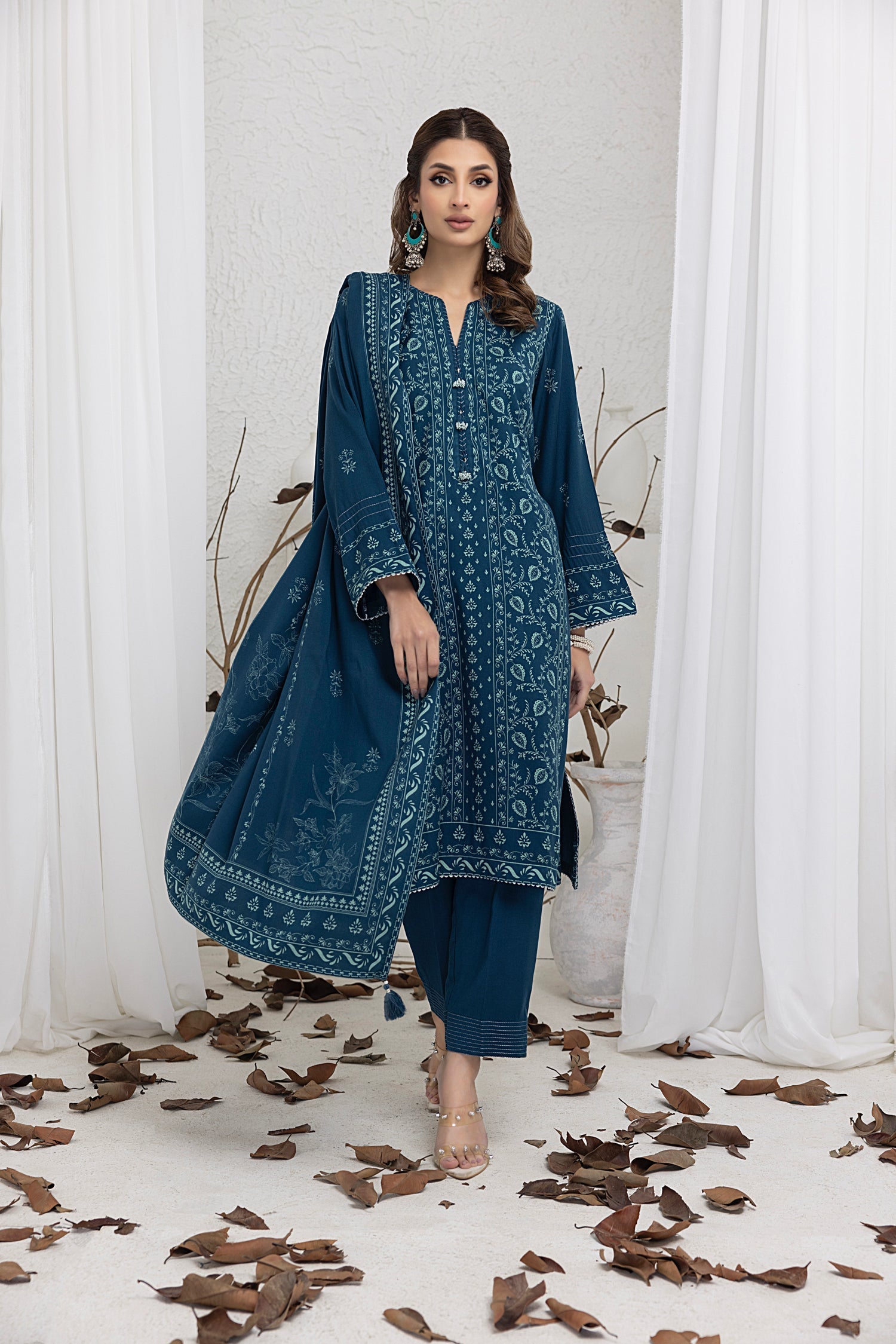 LSM | Embroidered and Printed Lawn | LG-IZ-0257-A