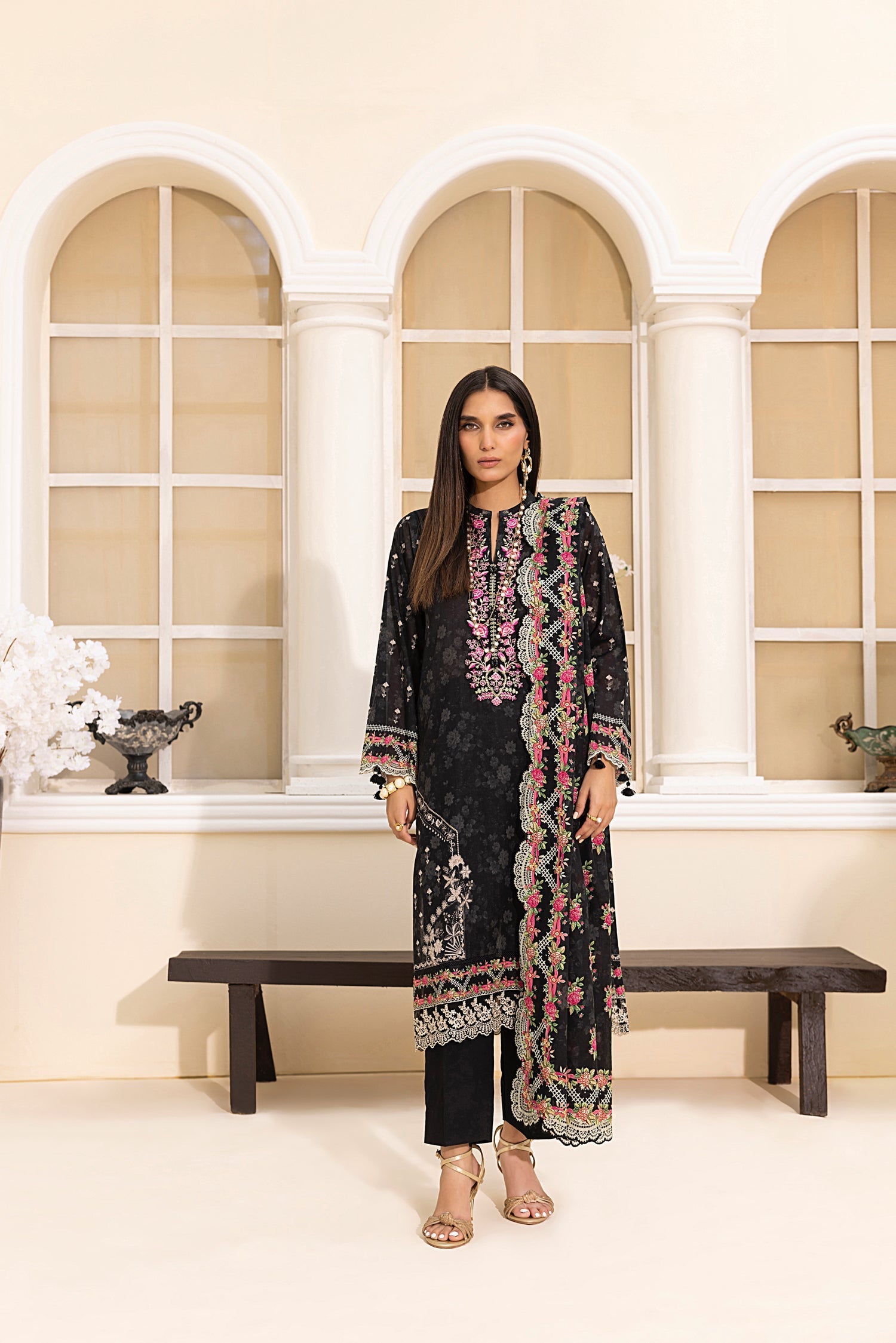 LSM | Embroidered and Printed Lawn | LG-MM-0220
