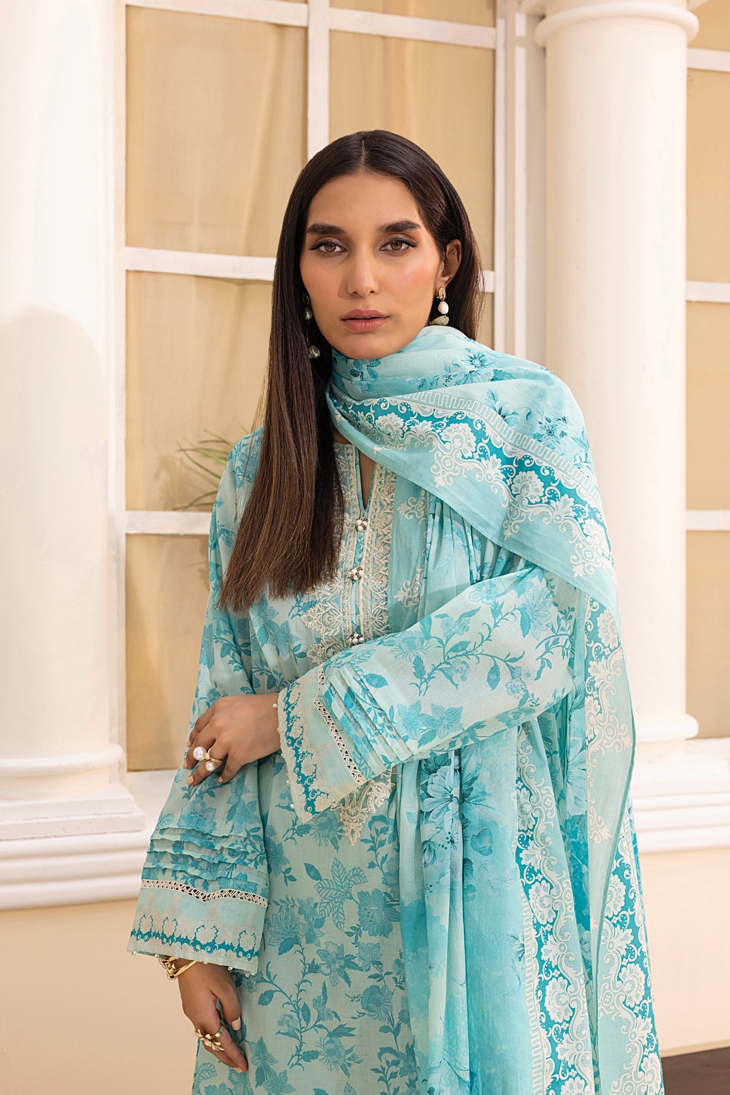 LSM | Embroidered and Printed Lawn | LG-MM-0221
