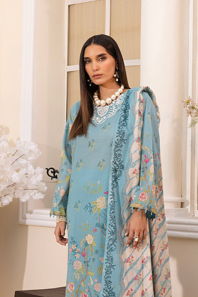 LSM | Embroidered and Printed Lawn | LG-MM-0222