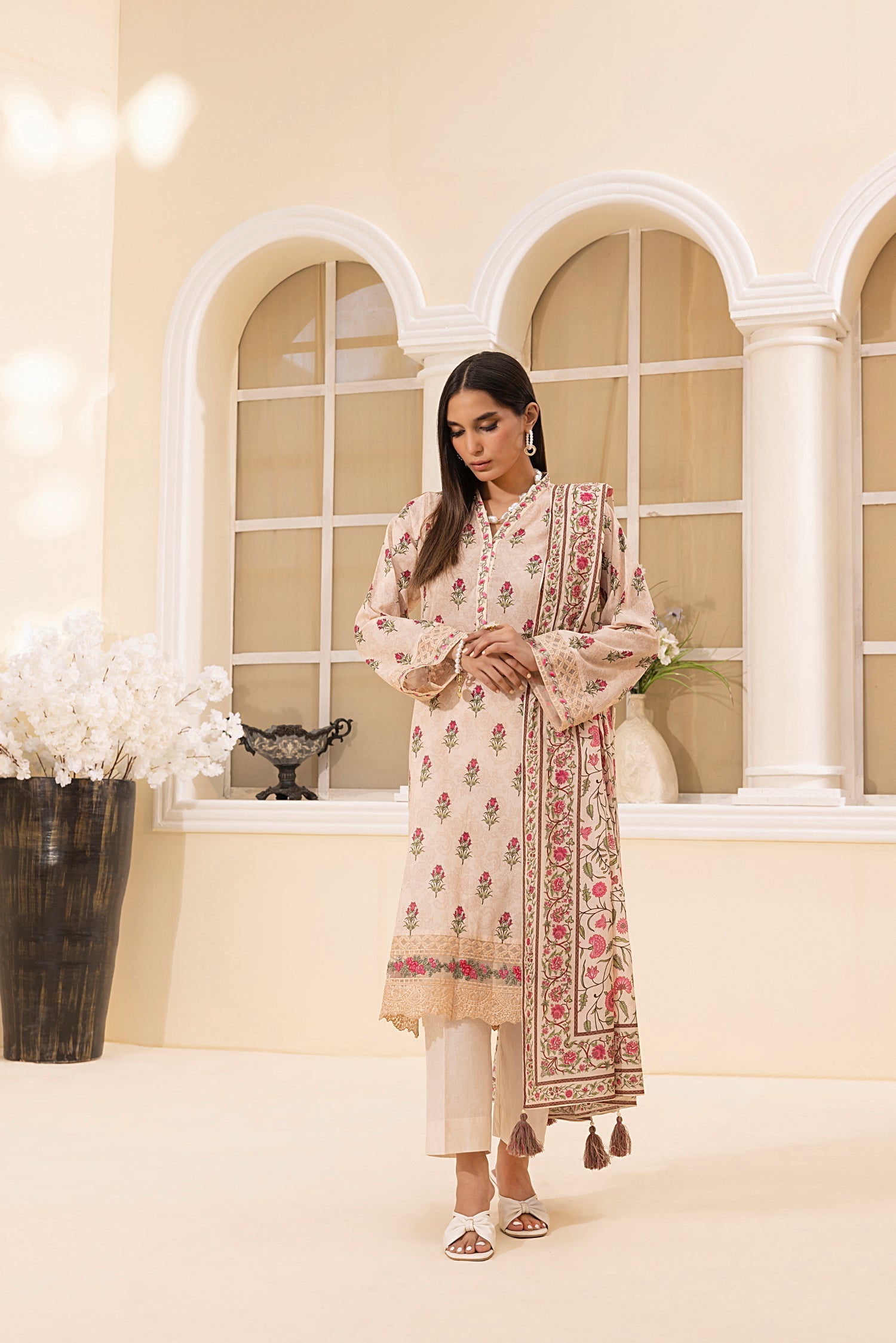 LSM | Embroidered and Printed Lawn | LG-MM-0225