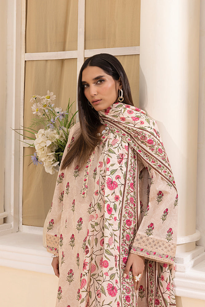 LSM | Embroidered and Printed Lawn | LG-MM-0225