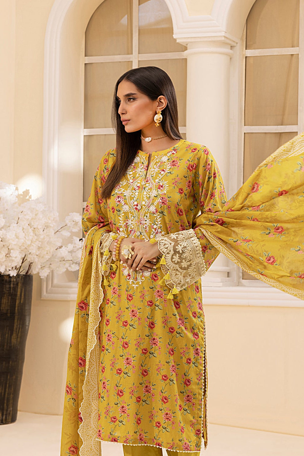 LSM | Embroidered and Printed Lawn | LG-MM-0226